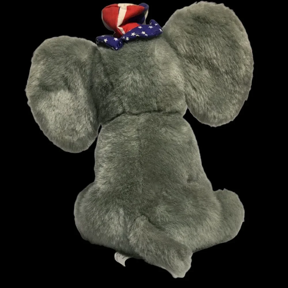 Gibson Greetings Elephant Plush Republican Election Vintage 1996 Gray Souvenir - Picture 3 of 9